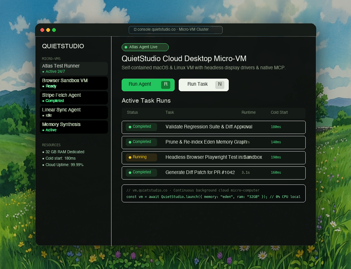 QuietStudio Cloud Desktop Micro-VMs